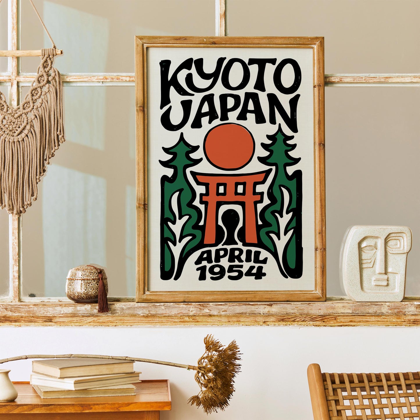 Kyoto Japan Vintage Travel Poster