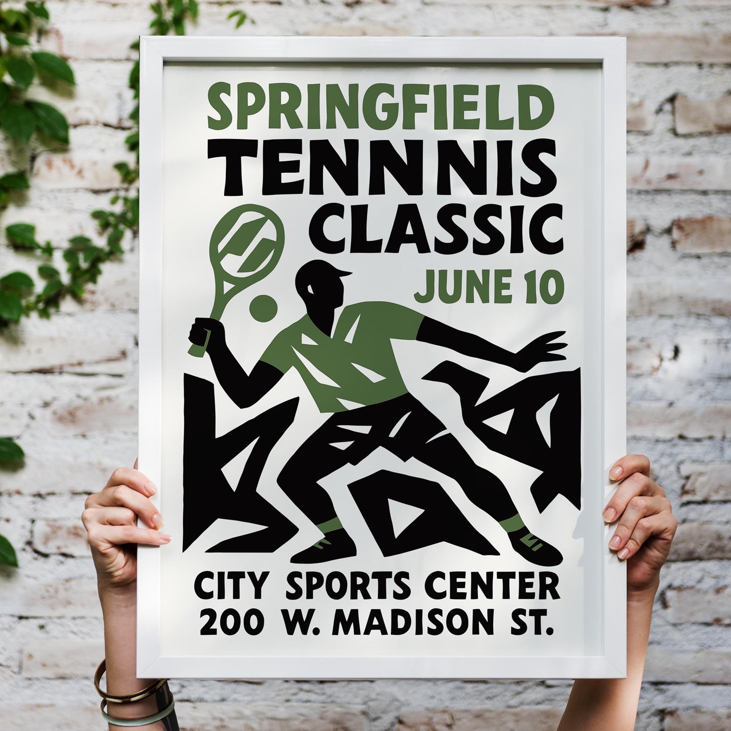 Springfield Tennis Poster Print