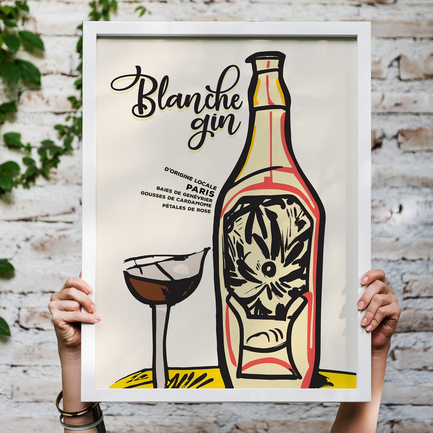 Blanche Gin Vintage Poster Print