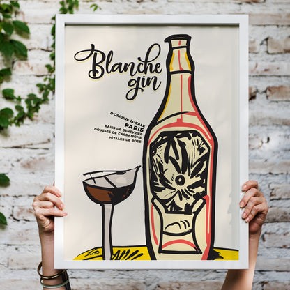 Blanche Gin Vintage Poster Print