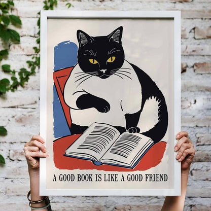 Good Book Friend Poster Print