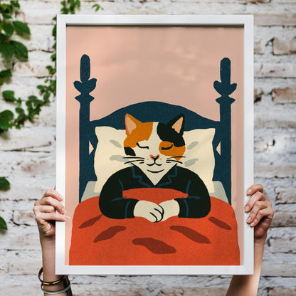 Sleeping Cat Poster Print