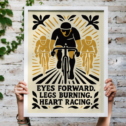 Cycling Motivation Retro Poster