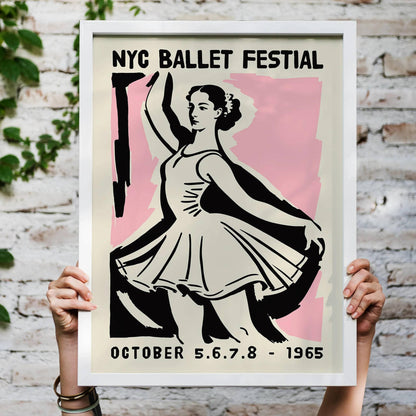 NYC Ballet Festival 1965 Vintage Poster