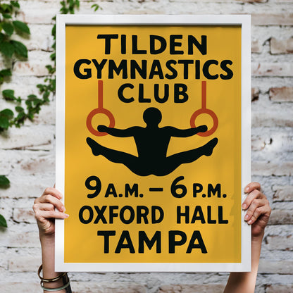 Retro Gymnastics Rings Poster