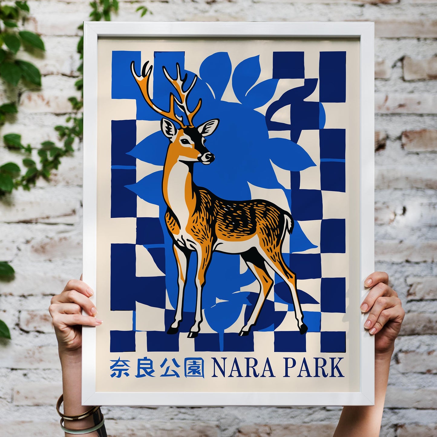 Nara Park Poster – Sacred Deer of Japan