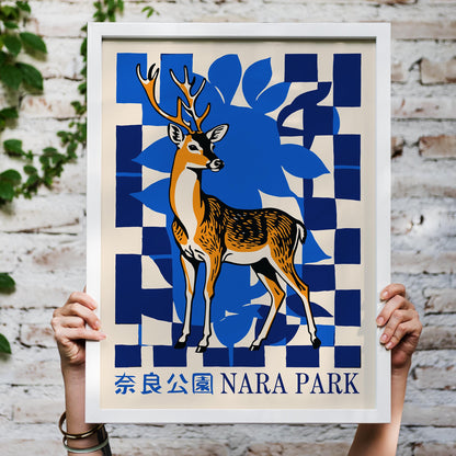 Nara Park Poster – Sacred Deer of Japan