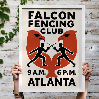 Falcon Fencing Club Poster