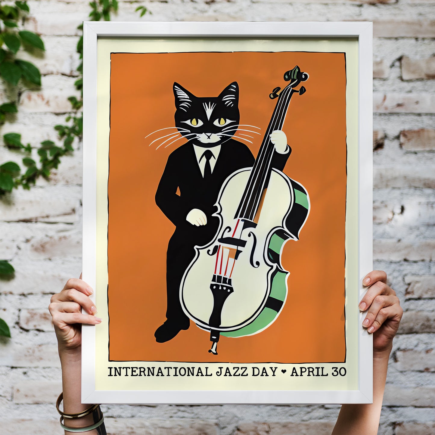 International Jazz Day Cat Music Poster