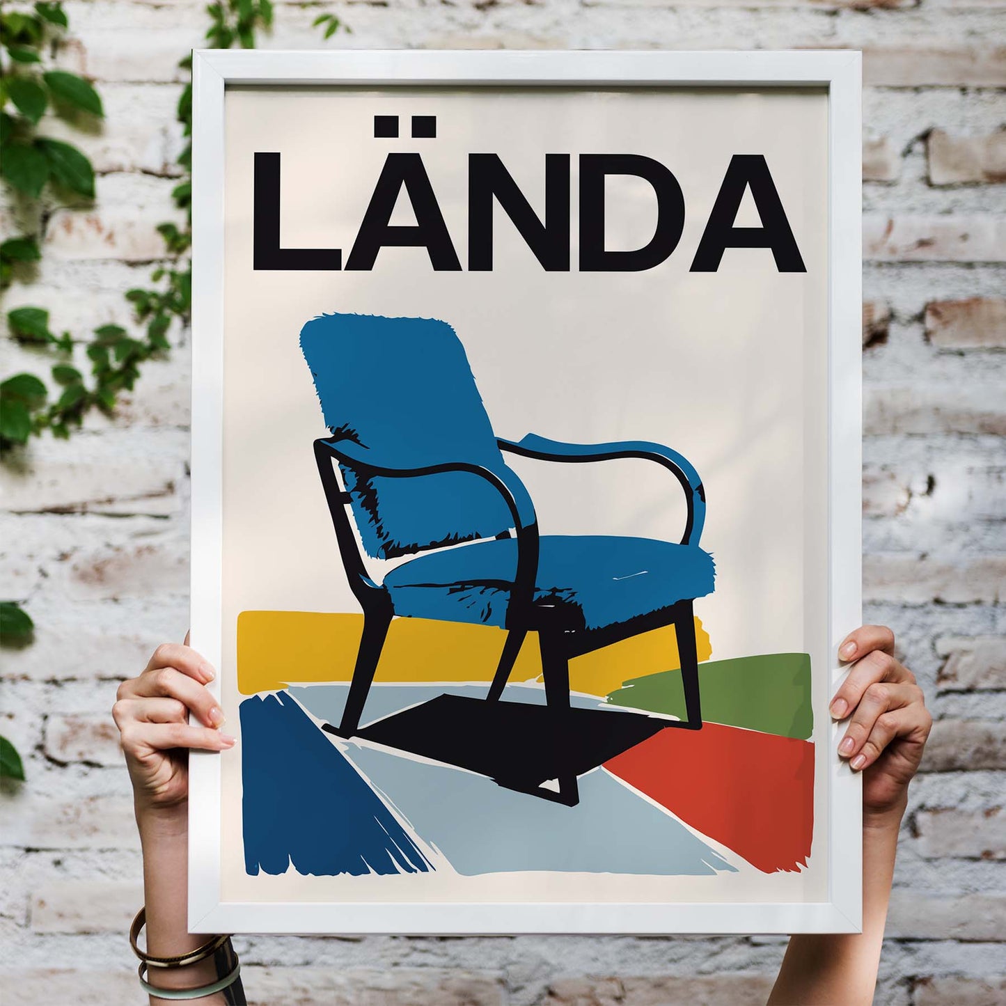 Lända Chair Reading Poster Print