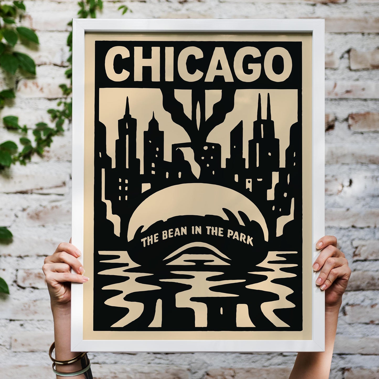 Chicago Bean Skyline Poster