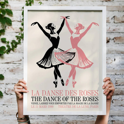 1990 Retro French Ballerina Wall Art