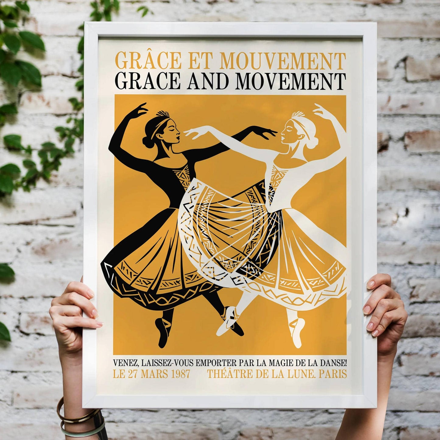 Retro Paris Ballet Wall Art Print