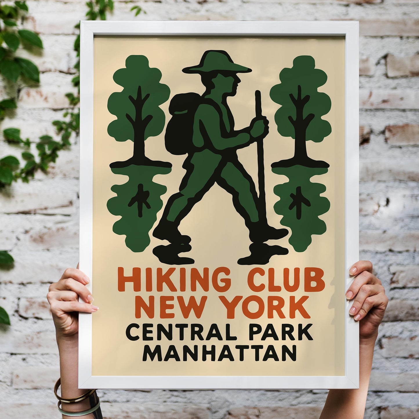 Vintage Hiking Club Central Park Wall Art