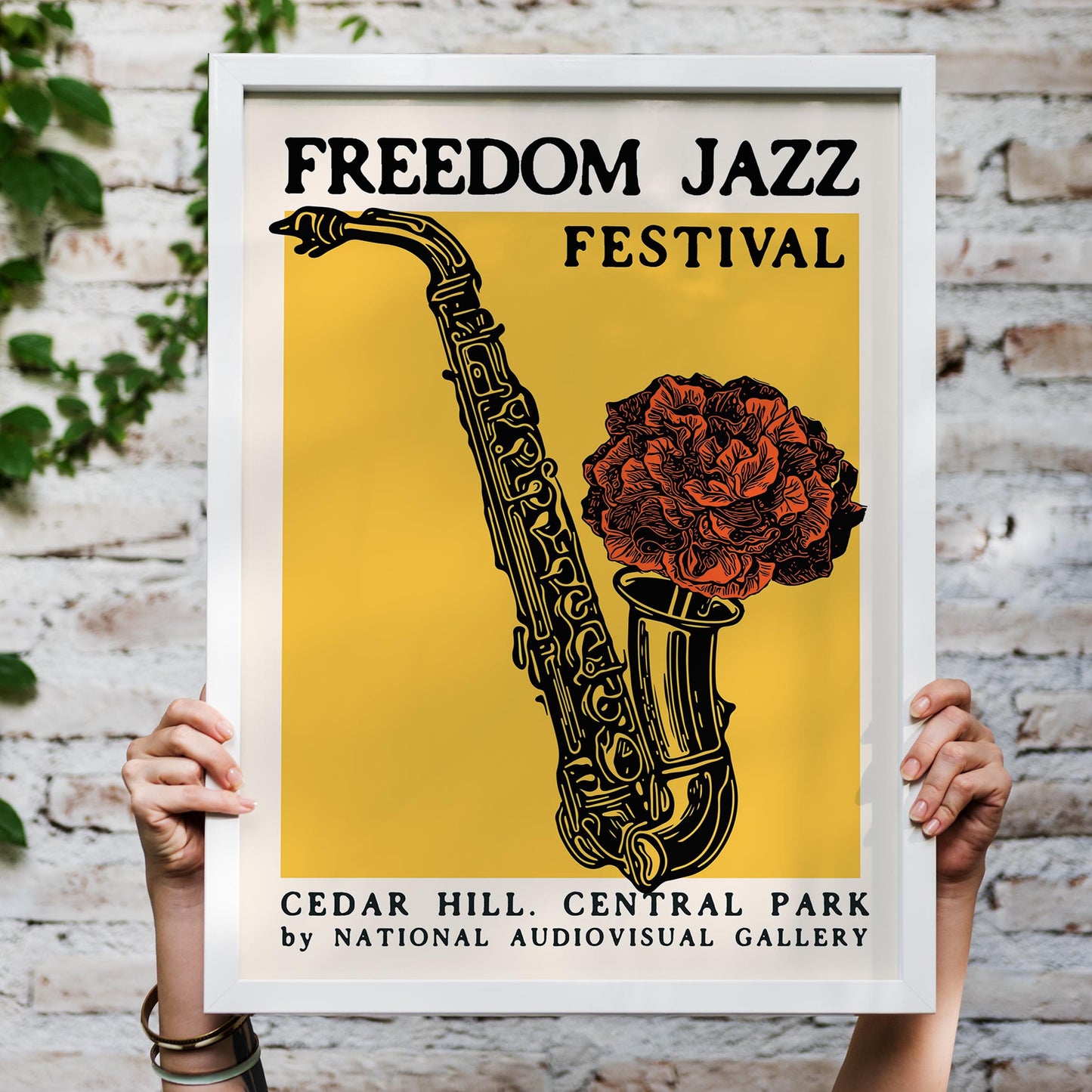 Jazz Poster for Music Lovers – Vibrant Saxophone