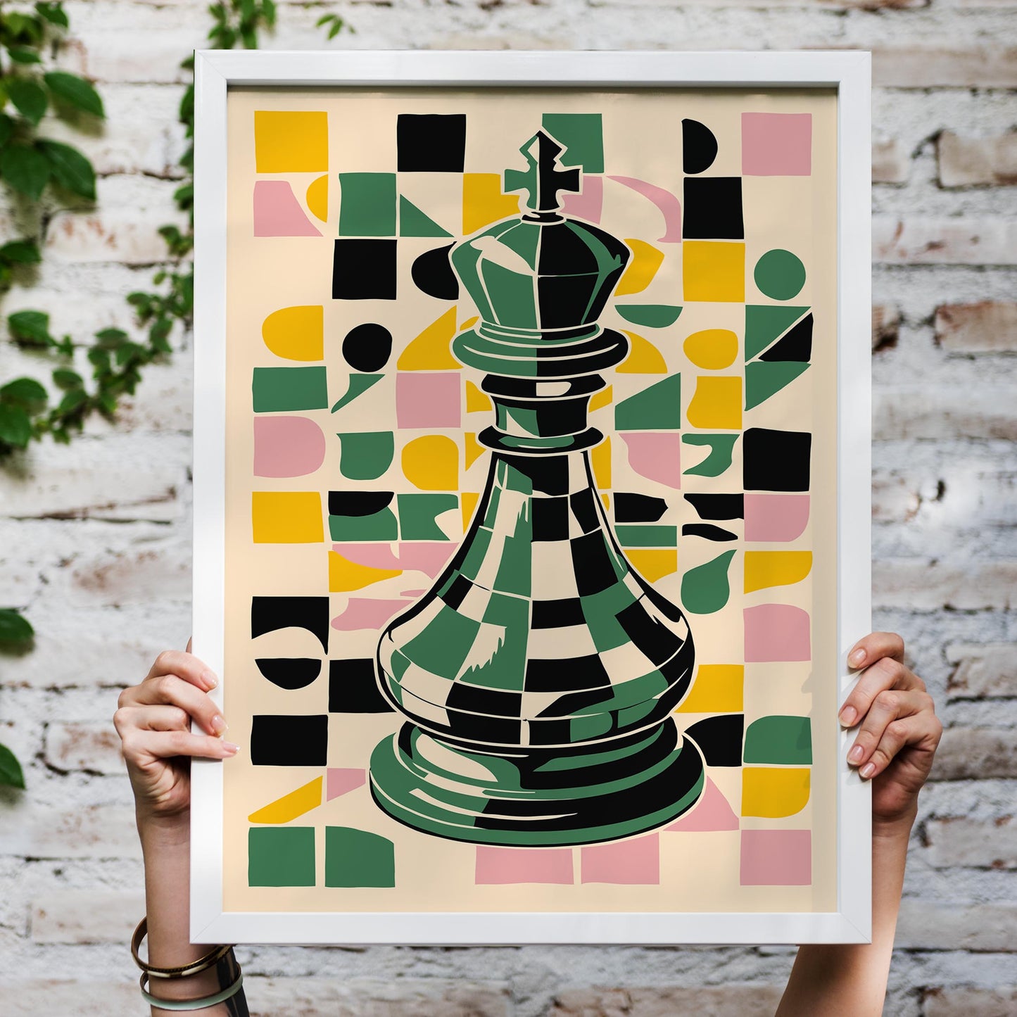 Abstract King Chess Wall Art