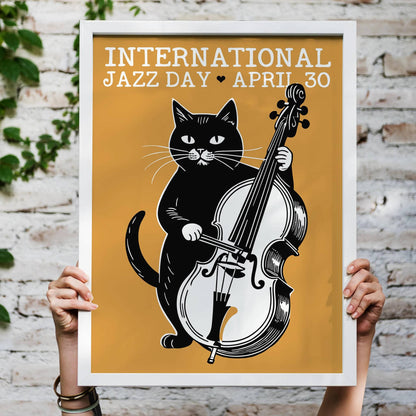 International Jazz Day Cat Poster