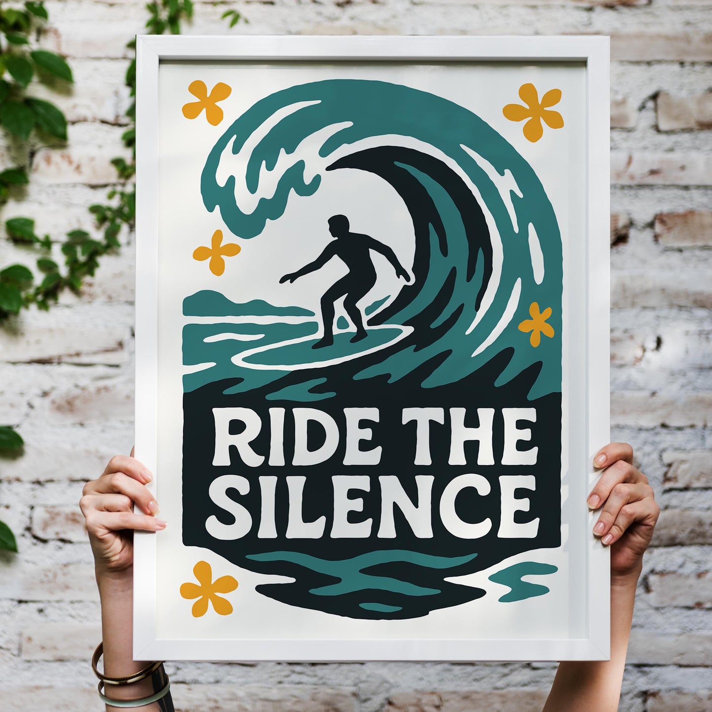 Ride the Silence Surf Poster