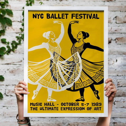 NYC Ballet 1989 Retro Poster