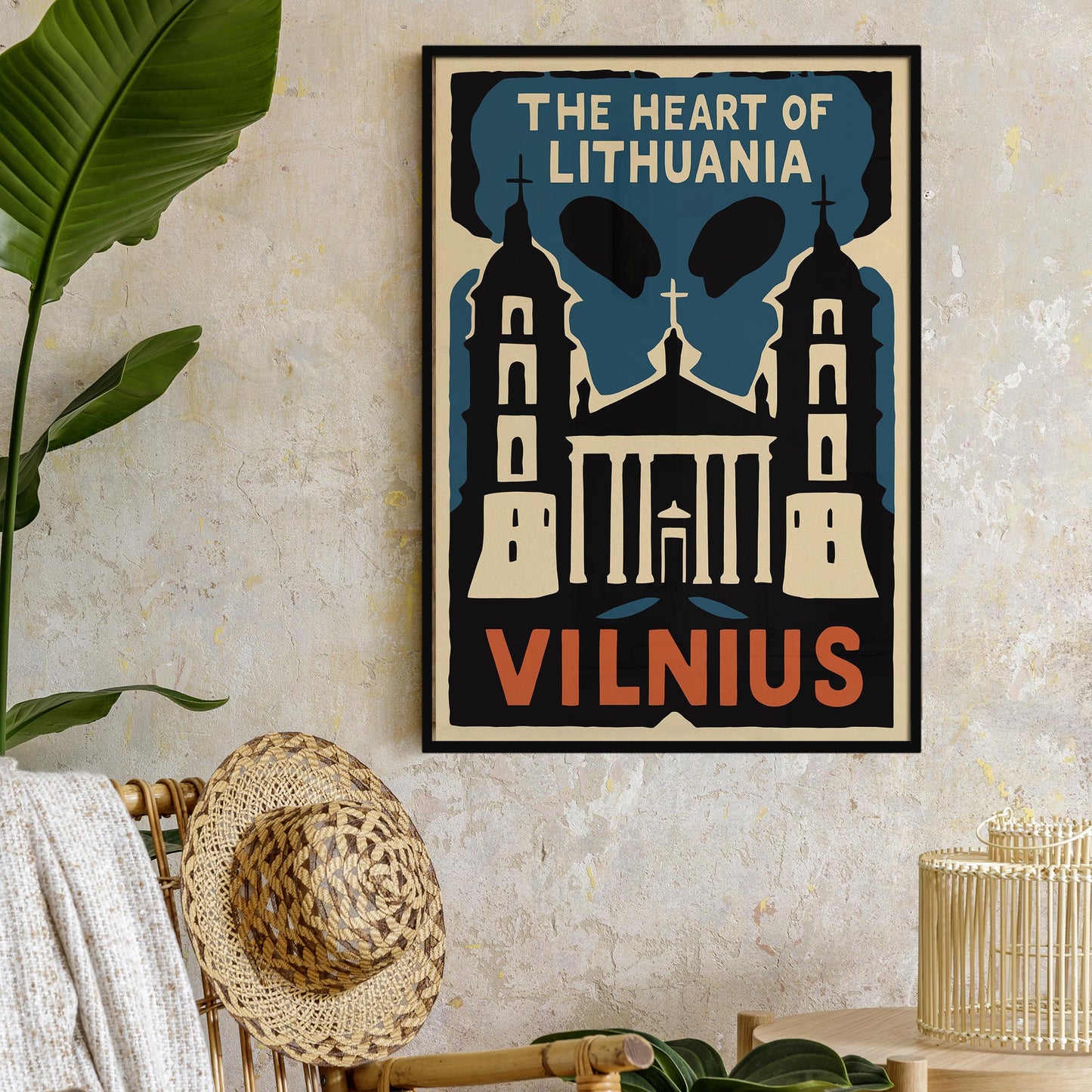 Vilnius City Landmark Poster