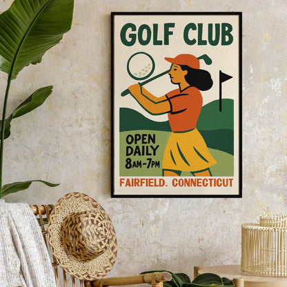 Golf Club Vintage Poster
