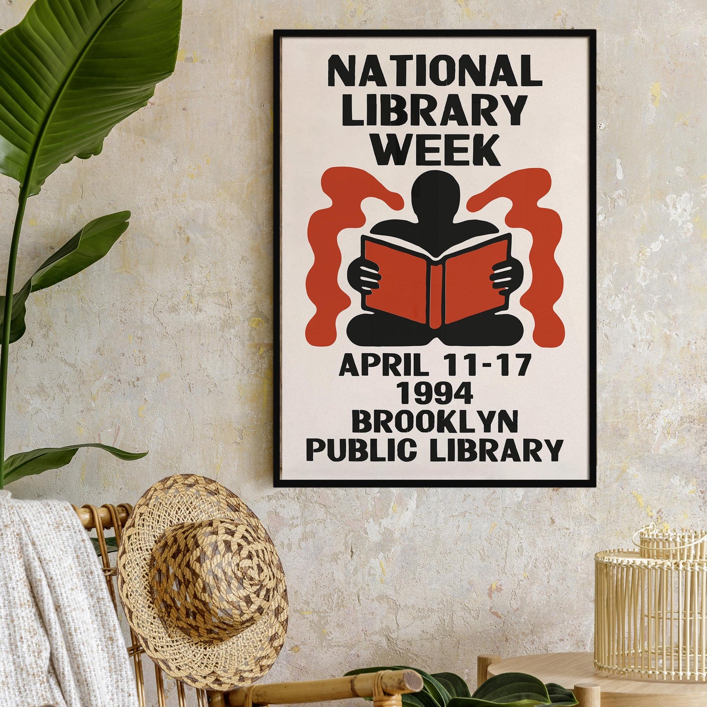 Library Week Vintage Poster