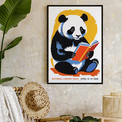 Reading Panda Wall Art