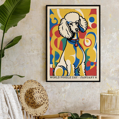 Colorful Poodle Poster Print
