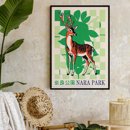 Nara Park Japan Vintage Travel Art Print