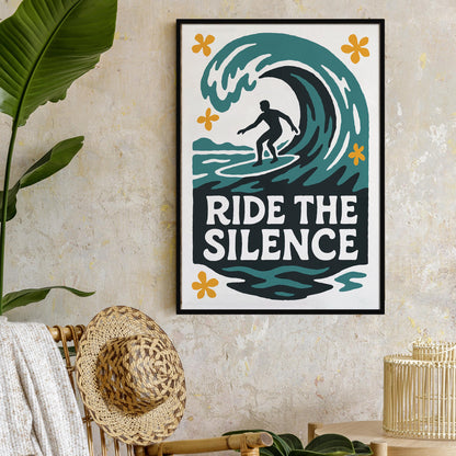 Ride the Silence Surf Poster