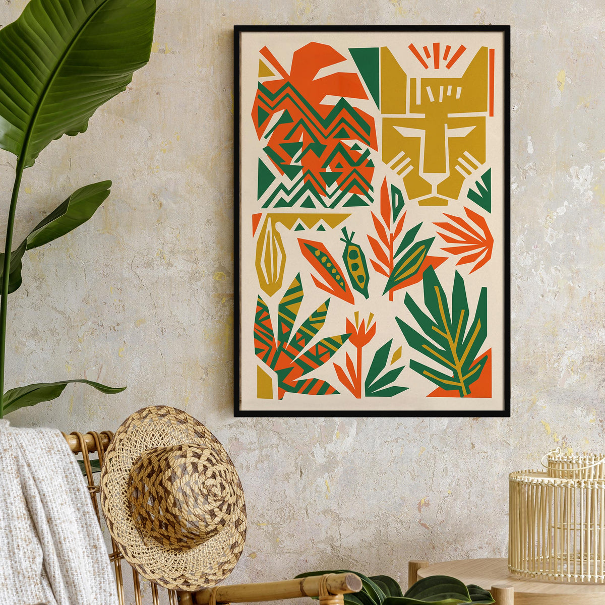 African Jungle Vibrant Poster