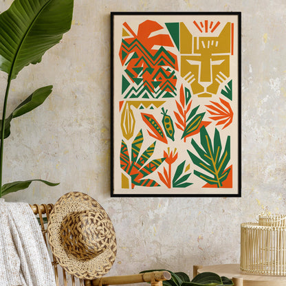 African Jungle Vibrant Poster