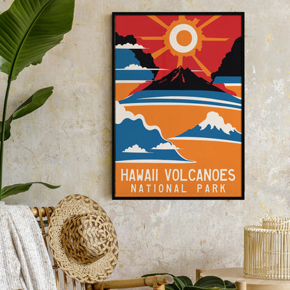 Hawaii Volcanoes Travel Poster