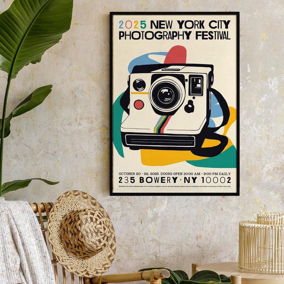 Photography Festival Camera Poster Print