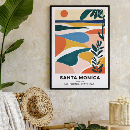 Santa Monica Beach Club Poster