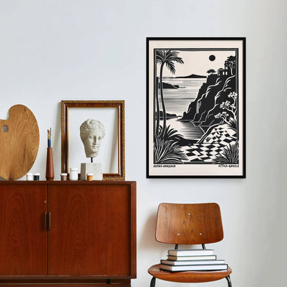 Greece Hydra Harbour Art Print