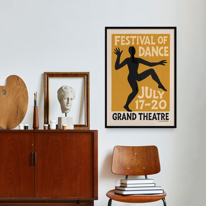 Dance Festival Retro Poster Print