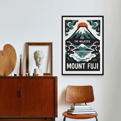 Mount Fuji Travel Poster Print