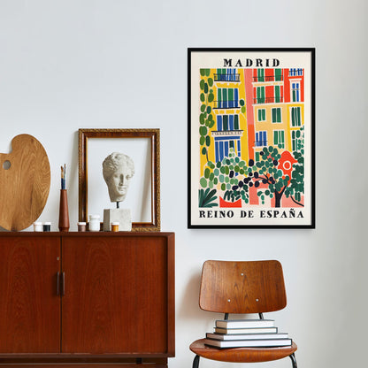 Madrid Spain Travel Poster Print