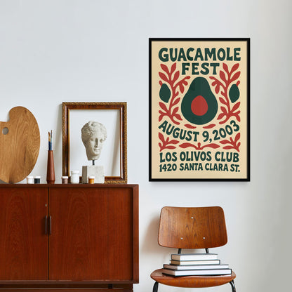 Guacamole Fest Retro Poster