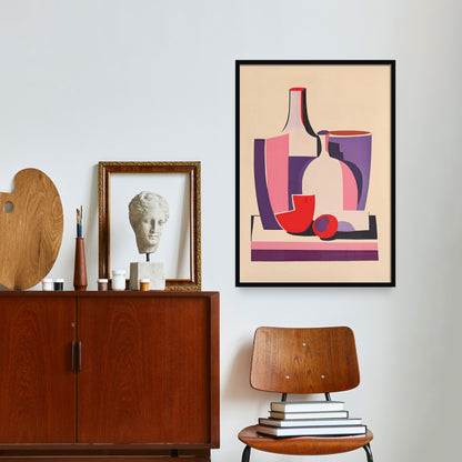 Retro Still Life Shapes Poster