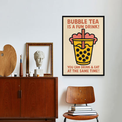 Bubble Tea Fun Poster Print