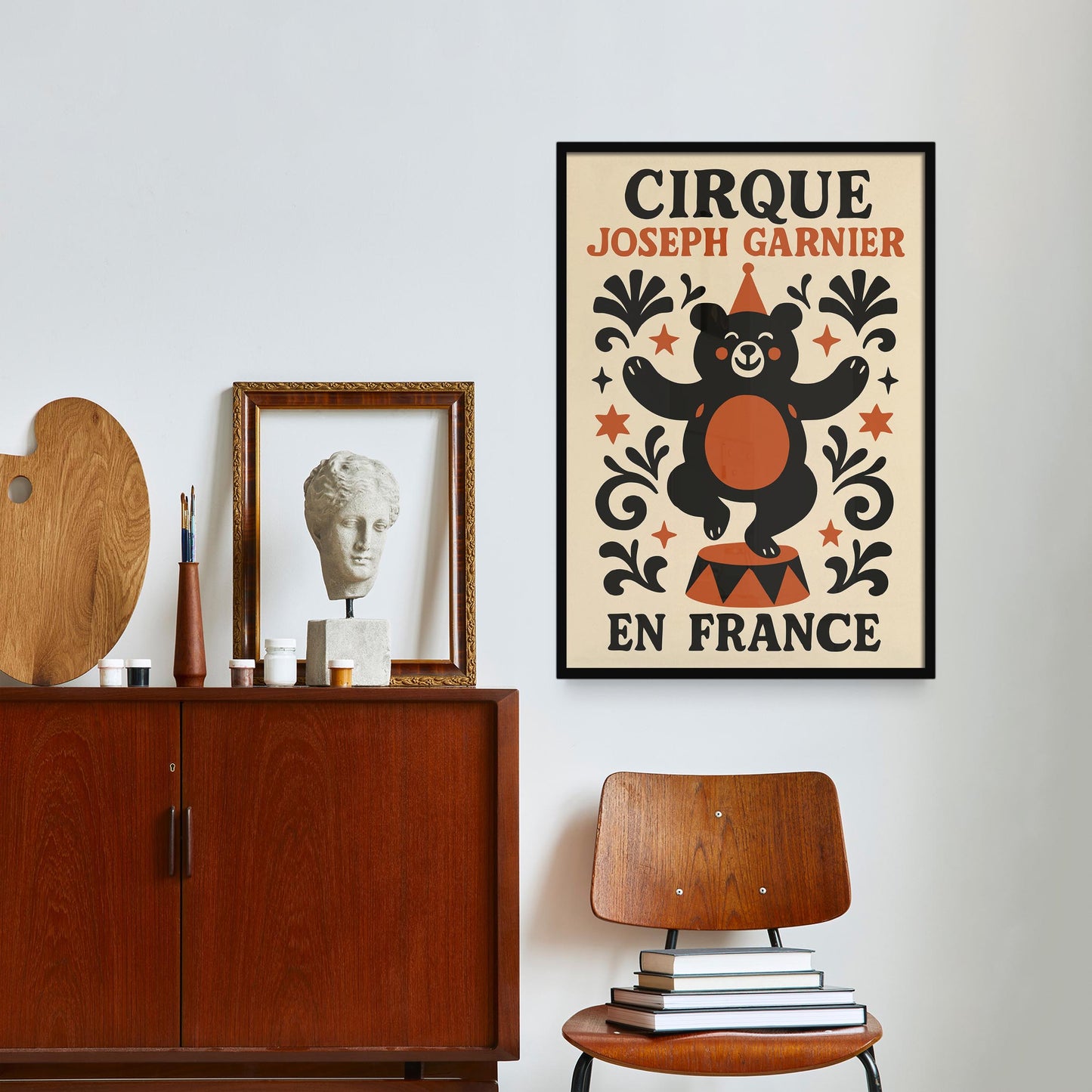 French Circus Bear Poster