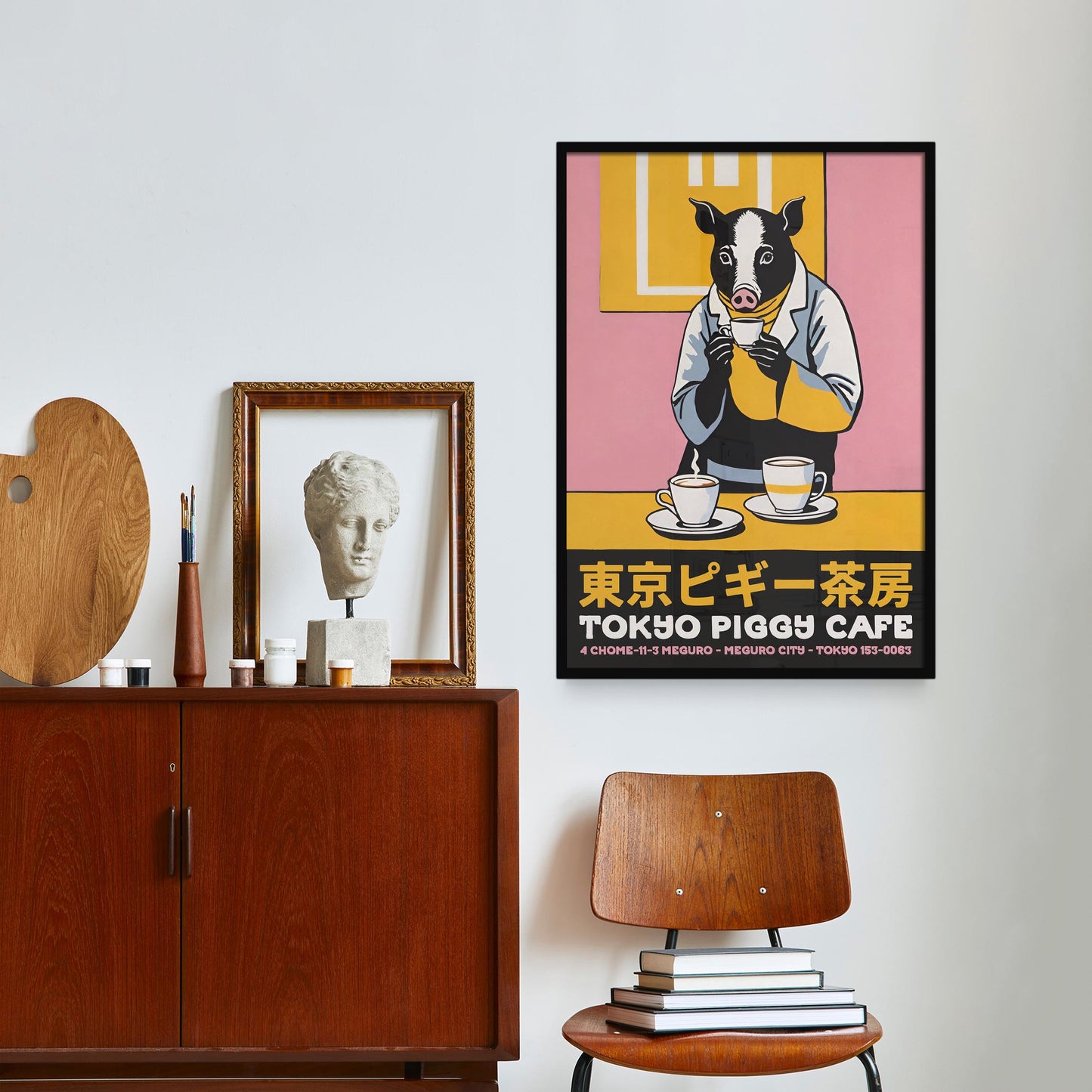 Tokyo Pig Cafe Poster Print