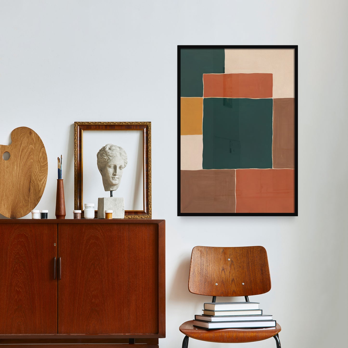 Geometric Earth Tones Art Print