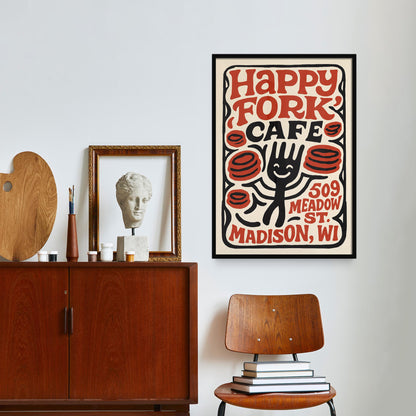 Happy Fork Cafe Wall Art