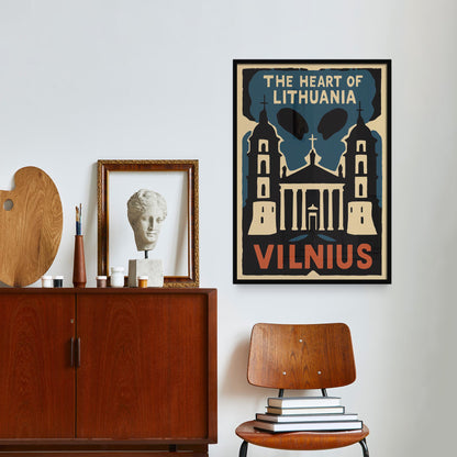 Vilnius City Landmark Poster