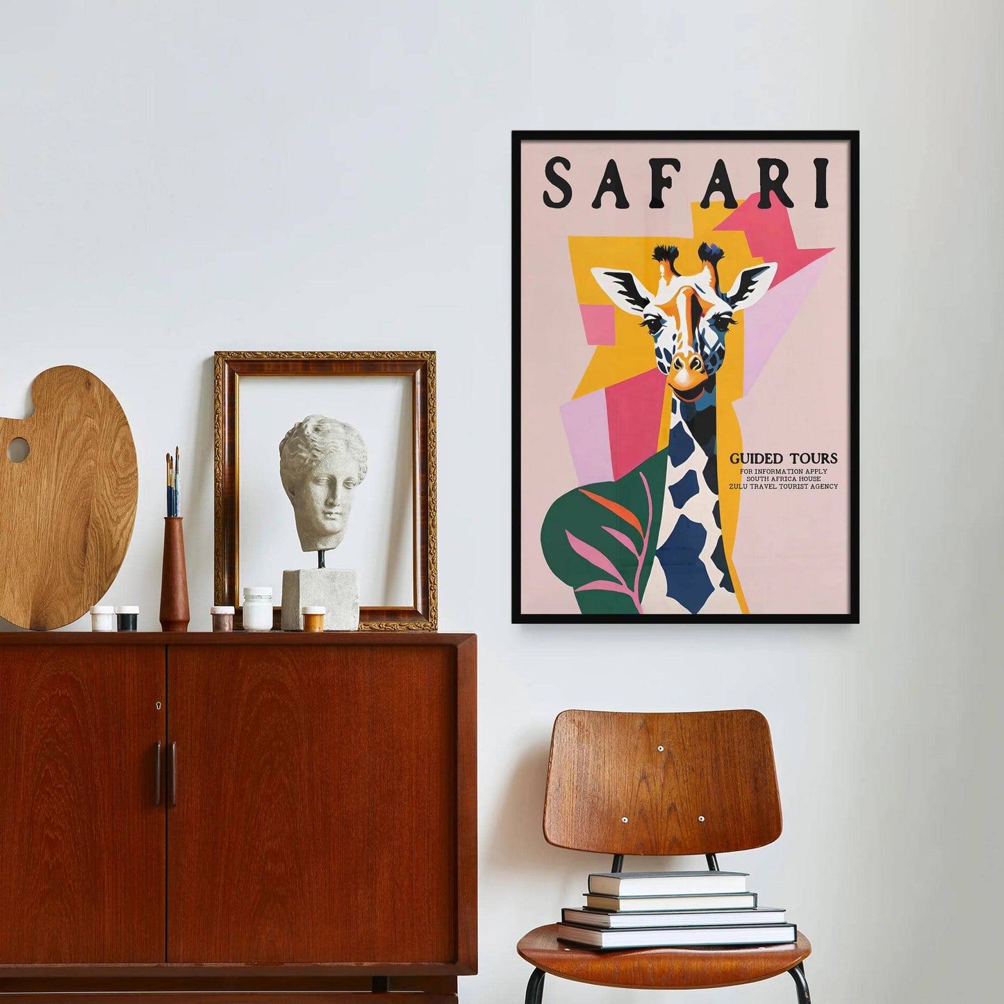 Safari Trip - Giraffe Colorful Poster