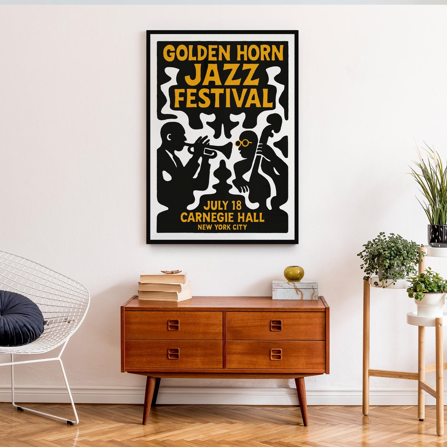 Retro Jazz Festival Poster Print