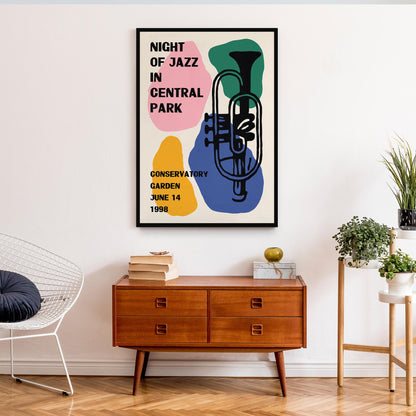 Central Park Jazz Night Poster